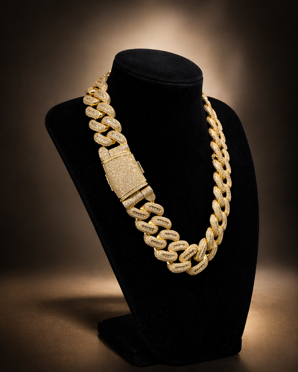 Iced Cuban Link Chain - Gold